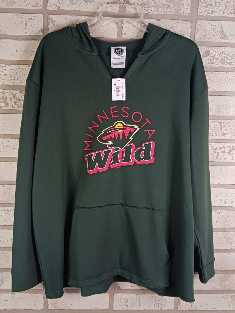 Minnesota Wild Womens Size Small Hoodie Green Long Sleeve Hooded NHL Hockey